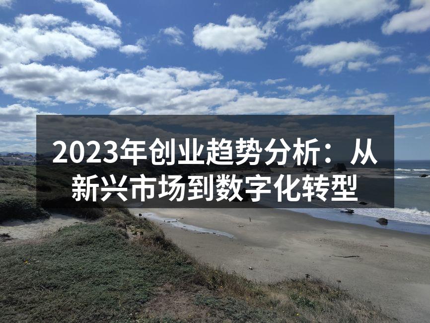 2023年创业趋势分析：从新兴市场到数字化转型